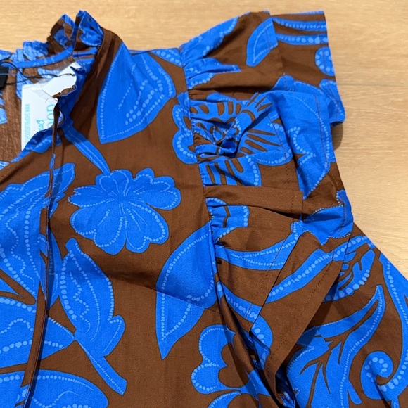 Sugarlips Blue and Brown Floral Dress - Picture 6 of 16